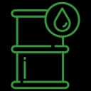 picture shows a barrel use in oil and gas